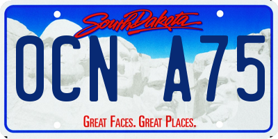 SD license plate 0CNA75