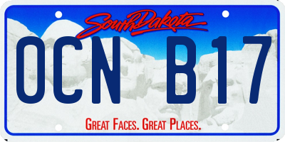 SD license plate 0CNB17