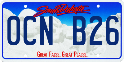 SD license plate 0CNB26