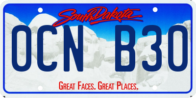 SD license plate 0CNB30
