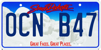 SD license plate 0CNB47
