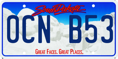 SD license plate 0CNB53