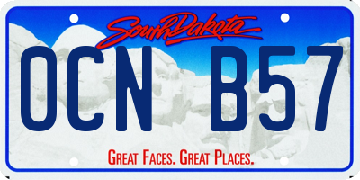SD license plate 0CNB57