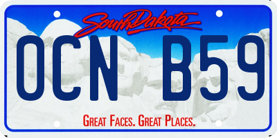 SD license plate 0CNB59
