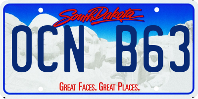 SD license plate 0CNB63