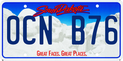 SD license plate 0CNB76