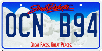 SD license plate 0CNB94