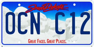SD license plate 0CNC12
