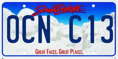SD license plate 0CNC13