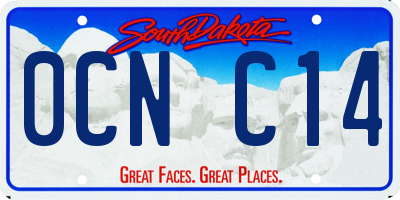 SD license plate 0CNC14