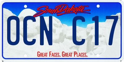 SD license plate 0CNC17