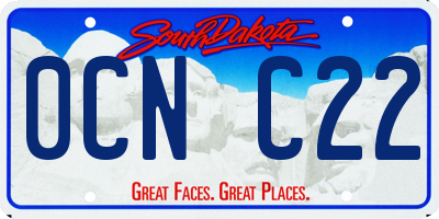 SD license plate 0CNC22