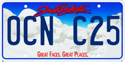 SD license plate 0CNC25