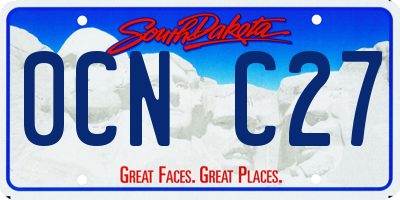 SD license plate 0CNC27