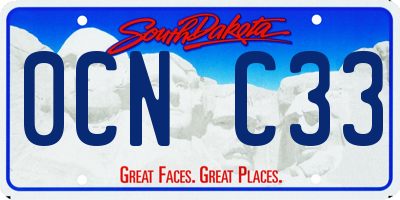 SD license plate 0CNC33