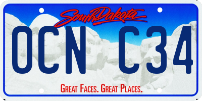 SD license plate 0CNC34