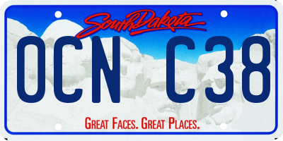 SD license plate 0CNC38