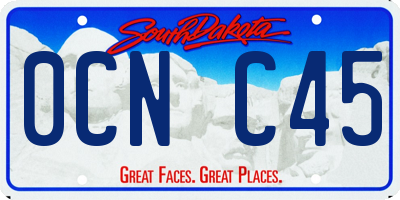 SD license plate 0CNC45