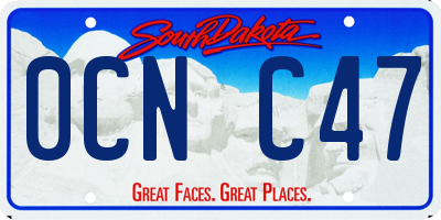 SD license plate 0CNC47