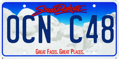 SD license plate 0CNC48