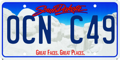 SD license plate 0CNC49