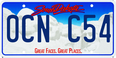 SD license plate 0CNC54