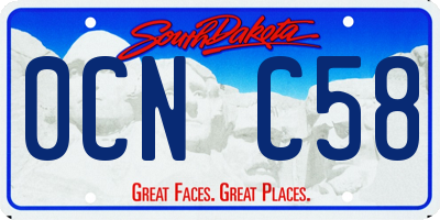 SD license plate 0CNC58