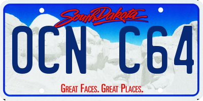 SD license plate 0CNC64