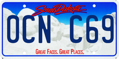 SD license plate 0CNC69