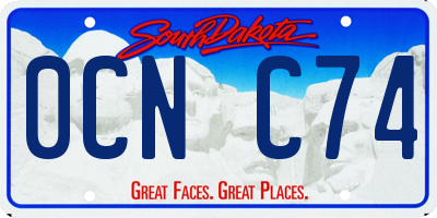 SD license plate 0CNC74