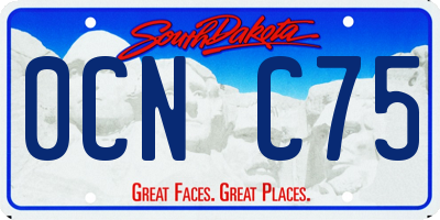 SD license plate 0CNC75
