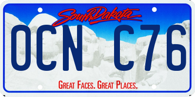 SD license plate 0CNC76