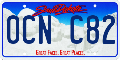 SD license plate 0CNC82