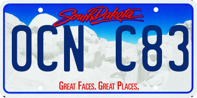 SD license plate 0CNC83