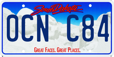 SD license plate 0CNC84