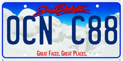 SD license plate 0CNC88