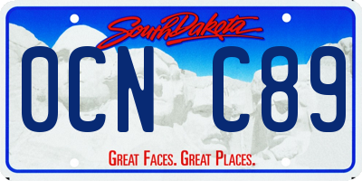 SD license plate 0CNC89
