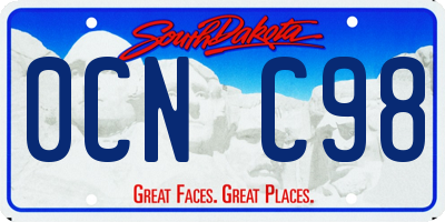 SD license plate 0CNC98