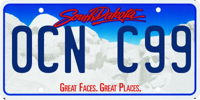 SD license plate 0CNC99