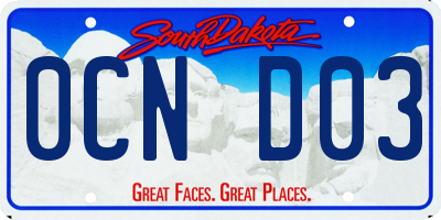 SD license plate 0CND03