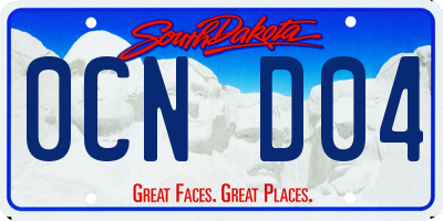 SD license plate 0CND04