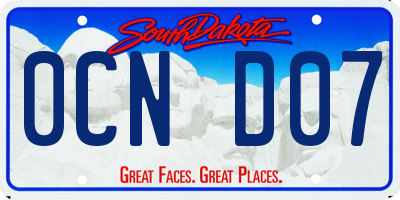 SD license plate 0CND07