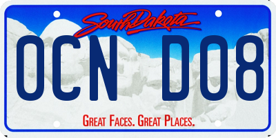 SD license plate 0CND08
