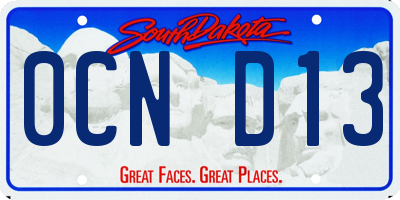 SD license plate 0CND13