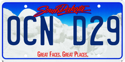 SD license plate 0CND29
