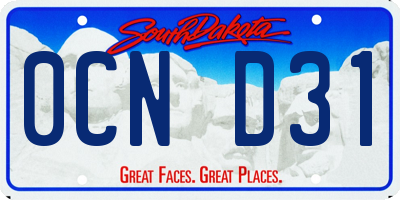 SD license plate 0CND31