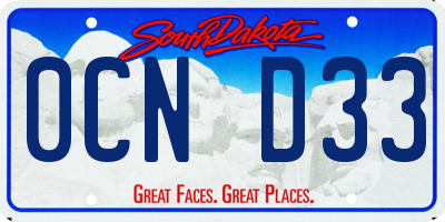SD license plate 0CND33