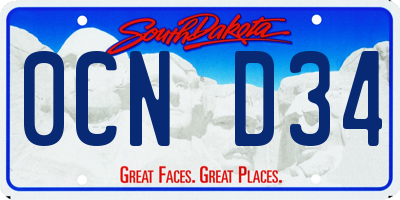 SD license plate 0CND34