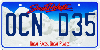 SD license plate 0CND35