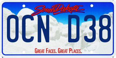 SD license plate 0CND38